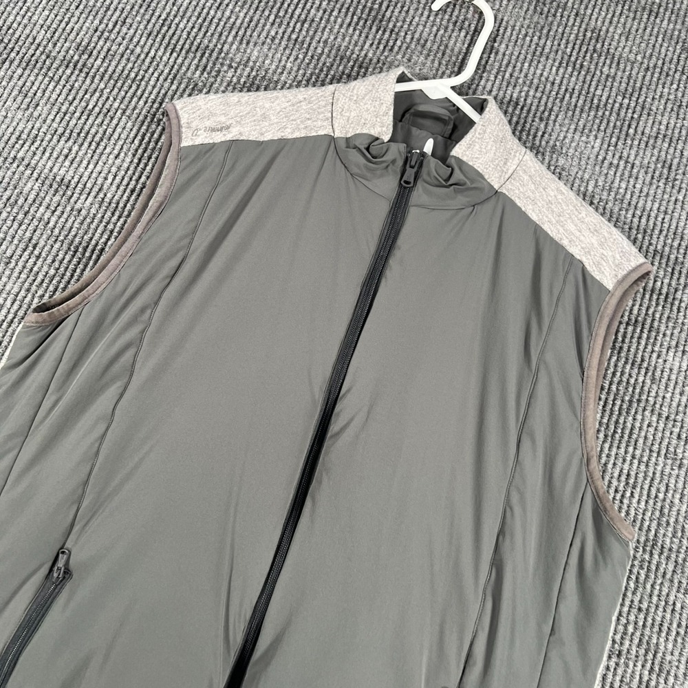 Johnnie O Jacket Vest Mens Medium Gray Sleeveless Full Zip Golf Outdoor Mock